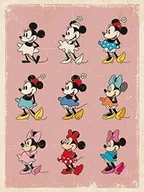 Wyposażenie pokoiku dziecięcego - Disney Minnie Maus Evolution nadruki na płótnie 40 x 50 cm, wielokolorowa WDC94378 - miniaturka - grafika 1