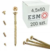 Wkręty - Wkręty ciesielskie stożkowe frezowane 4,5x50 200sz - miniaturka - grafika 1