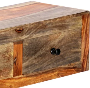 vidaXL Ścienny stolik konsolowy, 100x25x20 cm, lite drewno sheesham - Ławy i stoliki kawowe - miniaturka - grafika 6
