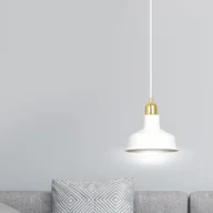 Lampy sufitowe - Emibig IBOR 1 WHITE 1043/1 nowoczesna lampa sufitowa biała złote elementy 1042/1-2-1 - miniaturka - grafika 1