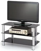 Szafki RTV - Szklany Stolik Czarny Pod Telewizor B7-H93 - miniaturka - grafika 1