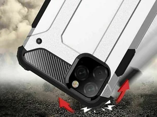 Alogy Etui Hard Armor do Apple iPhone 11 Pro Max srebrne 7152X27 - Etui i futerały do telefonów - miniaturka - grafika 3