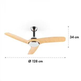 Klarstein Silent Service, wentylator sufitowy, 128 cm średnicy, moc: 25 W, imitacja drewna VTS6-SilentceilingWD - Wentylatory sufitowe - miniaturka - grafika 9