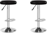Taborety i hokery - vidaXL Stołki barowe, 2 szt., czarne, sztuczna skóra - miniaturka - grafika 1