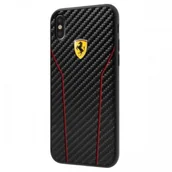 Etui i futerały do telefonów - Ferrari Racing Carbon - Etui iPhone X (czarny) FESCAHCPXBK - miniaturka - grafika 1