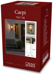 Konstsmide Kinkiet zewnętrzny Carpi, czarny, szerokość 18cm - Lampy ogrodowe - miniaturka - grafika 3