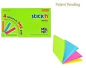 Notesy i bloczki - Ateneum Notes samoprzylepny Magic pad neon mix 76x127mm - miniaturka - grafika 1