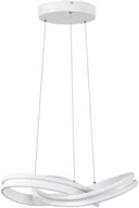 Lampy sufitowe - Rabalux Lampa Wisząca Tulio 5891 Metalowa Oprawa Designerska Led 60w Wstążka Biała 5891 - miniaturka - grafika 1