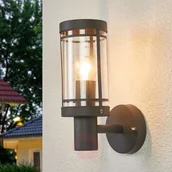 Lampy ogrodowe - LAMPENWELT.COM Atrakcyjny kinkiet zewnętrzny Djori, ciemnoszary - miniaturka - grafika 1