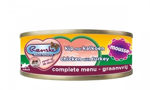 RENSKE NATURAL PETFOOD Renske Cat fresh meat chicken with turkey - kurczak z indykiem, pełnoporcjowa, mus (70g) - Mokra karma dla kotów - miniaturka - grafika 2