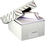 Papier do drukarek - Emerson Papier komputerowy składanka jednowarstwowy 240 mm x 12", podwyższona białość - miniaturka - grafika 1