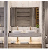 Lustra - Łukasz Ochwat Alfaram Lustro prostokątne z dekoracyjną fazą, Lustro prostokątne : 80x120 - miniaturka - grafika 1