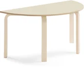 Stoły i stoliki do biura - AJ Produkty Stół ELTON, półokrągły, 1200x600x590 mm, brzoza laminat, brzoza - miniaturka - grafika 1