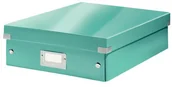 Pudła i kartony archiwizacyjne - Leitz Pudło z przegródkami C&S, średnie - turkusowe 60580051 - miniaturka - grafika 1