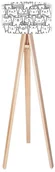 Lampy stojące - Macodesign Lampa podłogowa Krokodylki tripod-foto-269p, 60 W - miniaturka - grafika 1