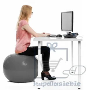 Movit Piłka gimnastyczna z pompką - 75 cm - Czarna - Piłki do ćwiczeń - miniaturka - grafika 5