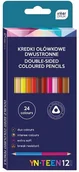 Artykuły biurowe - NOSTER Kredki ołówkowe dwustronne 24 kolory - miniaturka - grafika 1