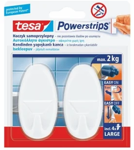 Tesa Haczyk Samoprzylepny Powerstrips 2szt. O.D.B. 15975 - Wieszaki łazienkowe - miniaturka - grafika 2