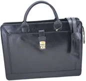 Teczki i aktówki - Barberini's Aktówka męska skórzana Barberini's model 385 - Czarny 385-1 - miniaturka - grafika 1
