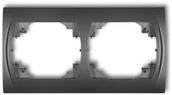 Klawisze i ramki - Karlik LOGO 11LRH-2 Grafit Ramka podwójna poziom RTV003085 - miniaturka - grafika 1