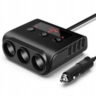 Ładowarki samochodowe - Rozdzielacz Samochodowy Zapalniczki Trójnik 4x Usb - miniaturka - grafika 1
