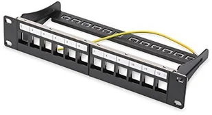Digitus Patch panel 10 12-port 1U modularny Keystone wspornik czarny (DN-91420) - Akcesoria do szaf serwerowych - miniaturka - grafika 3