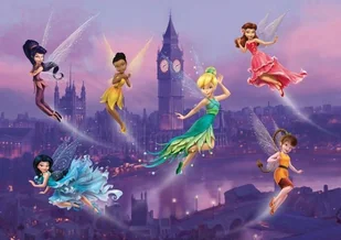 Disney AG Design ftds1925 Fairies wróżki, fototapeta papieru do pokoju dziecięcego 255 x 180 cm 2 części, papier, wielokolorowa, 0,1 x 255 x 180 cm FTDs1925 - Wyposażenie pokoiku dziecięcego - miniaturka - grafika 2