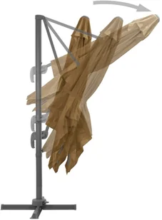 vidaXL Parasol ogrodowy z przenośną podstawą, taupe - Parasole ogrodowe - miniaturka - grafika 7