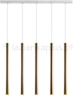 Lampy sufitowe - Amplex Akadi lampa wisząca biały złoty 8888 - miniaturka - grafika 1