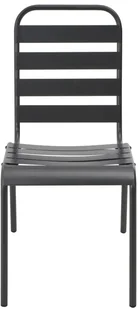 vidaXL Sztaplowane krzesła ogrodowe, 2 szt., stal, ciemnoszare, listwy - Fotele i krzesła ogrodowe - miniaturka - grafika 3