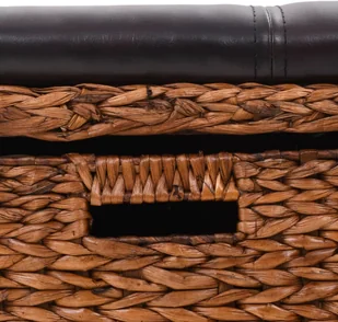 vidaXL Ławka z 2 koszami, trawa morska, 71 x 40 x 42 cm, brązowa vidaXL - Ławki do przedpokoju - miniaturka - grafika 6