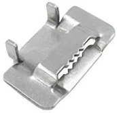 Uchwyty i mocowania do anten satelitarnych - brak danych Zaciski do taśmy stalowej 10mm 100szt - miniaturka - grafika 1