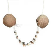 Karmniki dla ptaków - Trixie Podwójny domek z kokosu z drabiną śr 13 cm - miniaturka - grafika 1