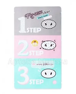 Holika Holika Pig-Nose Clear Black Head Zestaw 3 Płatków HOLIKA-1688 - Toniki i hydrolaty do twarzy - miniaturka - grafika 2
