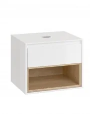 Excellent TUTO Biały/Dąb Szafka z blatem pod umywalkę nablatową 60 cm prod Excellent MLEX.0102.600.WHBL MLEX.0102.600.WHBL - Szafki łazienkowe Excellent TUTO Biały/Dąb Szafka z blatem pod umywalkę nablatową 60 cm prod Excellent MLEX.0102.600.WHBL MLEX.0102.600.WHBL - Szafki łazienkowe - miniaturka - grafika 1