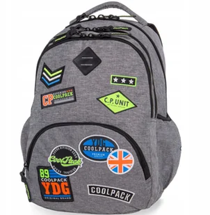 COOLPACK Plecak Młodzieżowy Coolpack Bentley naszywki szary - Plecaki - miniaturka - grafika 3