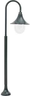 vidaXL Lampa ogrodowa na słupku, 120 cm, E27, aluminium, ciemnozielona - Lampy ogrodowe - miniaturka - grafika 2