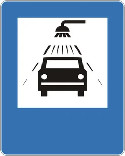 Znak drogowy informacyjny D-26B Myjnia - Wyposażenie miejsc publicznych - miniaturka - grafika 2