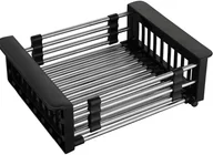 Akcesoria do armatury i ceramiki - STEINER Koszyk stalowy do zlewozmywaka stal + czarne uchwyty Steiner B3821_BL - miniaturka - grafika 1