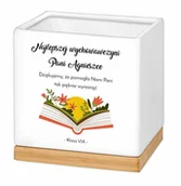 Donice - Blumfeldt Murrano Personalizowana kwadratowa z napisem dla wychowawczyni PDC2-008 - miniaturka - grafika 1