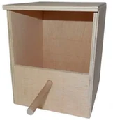 Akcesoria dla ptaków - Nobby 50224 exoten budka dla ptaków półotwarta dolotowymi z drążkiem - miniaturka - grafika 1