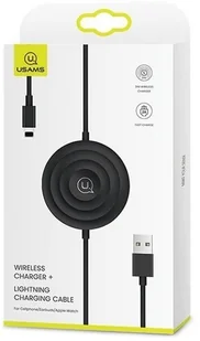USAMS USAMS Ładowarka indukcyjna 10W z kablem lightning Czarna CC96WH01 - Ładowarki do telefonów - miniaturka - grafika 6