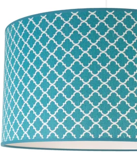 Euluna Lampa wisząca Maroko, mały wzór, turkusowy/biały - Lampy sufitowe - miniaturka - grafika 4