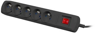 Natec Listwa przeciwprzepięciowa Bercy 400 3m (5 gniazd) Czarna NSP-1714 - Listwy zasilające Natec Listwa przeciwprzepięciowa Bercy 400 3m (5 gniazd) Czarna NSP-1714 - Listwy zasilające - miniaturka - grafika 2