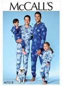 Pasmanteria - McCall's Patterns mccall 's Patterns męski/damski płaszcz chłopca//dziewcząt/dziecko kostium i psy, wielobarwny, rozmiary S-XL MC7518ADULT - miniaturka - grafika 1