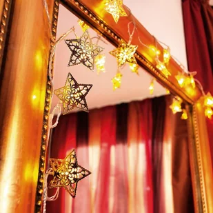 KonstSmide 16-pkt. łańcuch świetlny LED ze złotymi Gwiazdami - Oświetlenie świąteczne - miniaturka - grafika 3