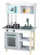 Zabawki AGD - EcoToys Drewniana kuchnia kuchenka zestaw 7256A - miniaturka - grafika 1