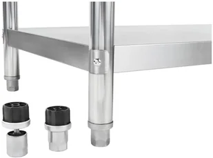 Royal Catering Stół roboczy ze stali nierdzewnej - rant - 200 x 60 cm - RCAT-200/60-N - Wózki na żywność - miniaturka - grafika 5