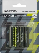 Baterie i akcesoria - Defender Baterie alkaliczne DEFENDER LR03-4B AAA 4 szt blister 56002 - miniaturka - grafika 1