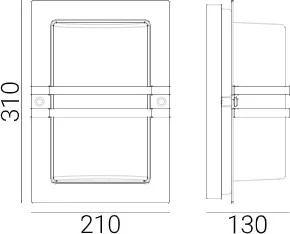 Norlys Kinkiet BASEL LED 668GA 668GA - Lampy ogrodowe - miniaturka - grafika 2